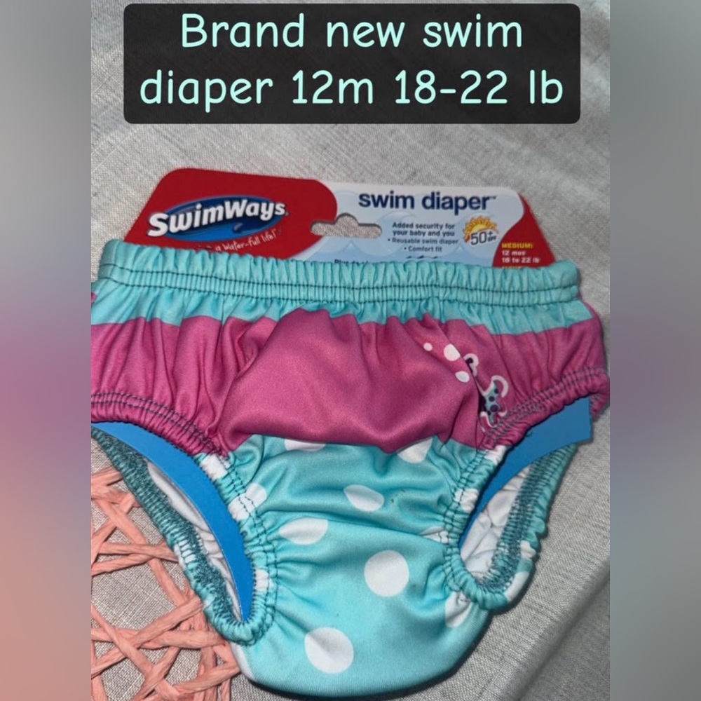 Pink and Blue Swim Diaper